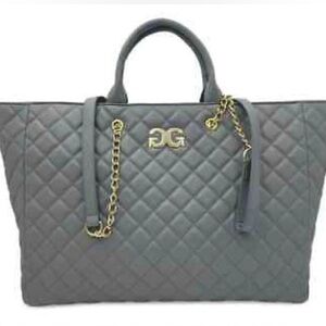 NWT Gilda Paris Quilted Large Grey Travel Tote